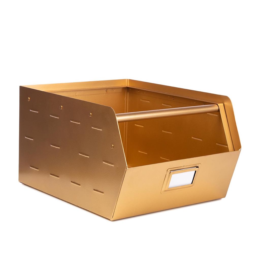 KidsDepot stapelbare opbergbox - goud