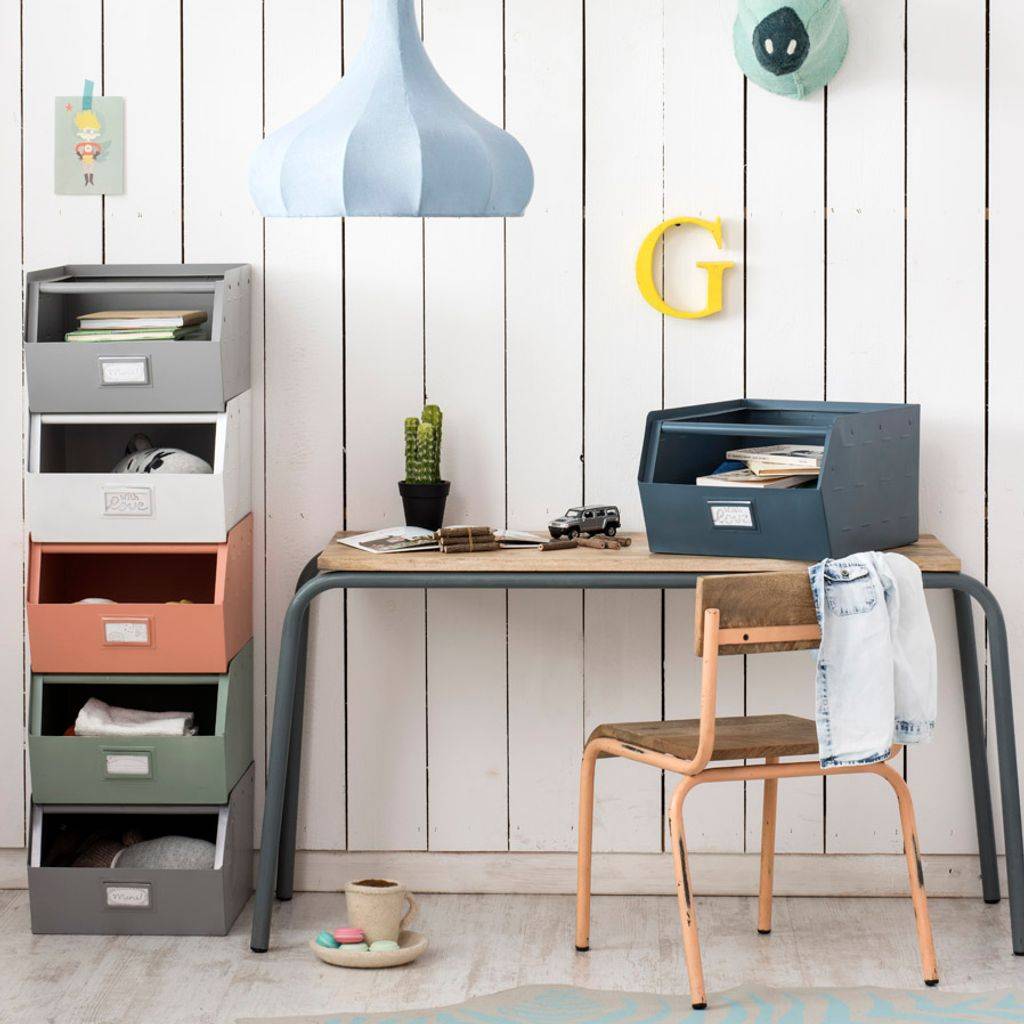 KidsDepot stapelbare opbergbox - goud - Afbeelding 3