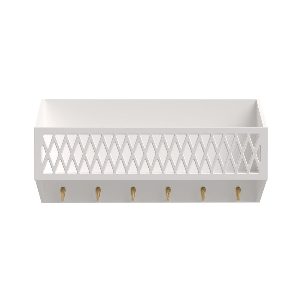 Cam Cam wandplank met haken Harlequin - wit - Afbeelding 2