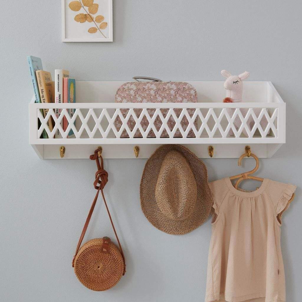 Cam Cam wandplank met haken Harlequin - wit - Afbeelding 3