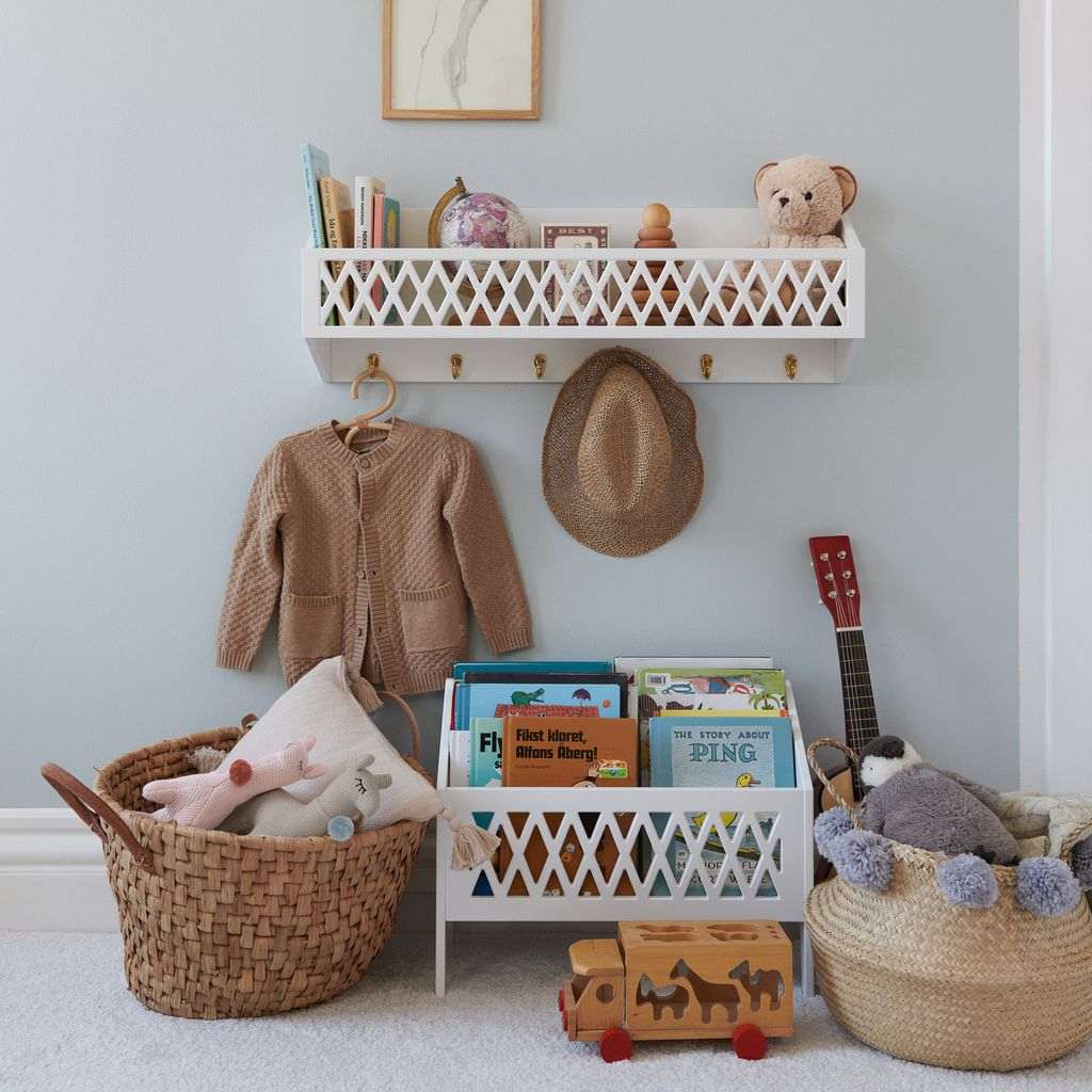 Cam Cam wandplank met haken Harlequin - wit - Afbeelding 4