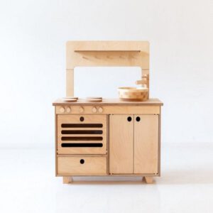 Midmini speelgoed keuken van hout - naturel