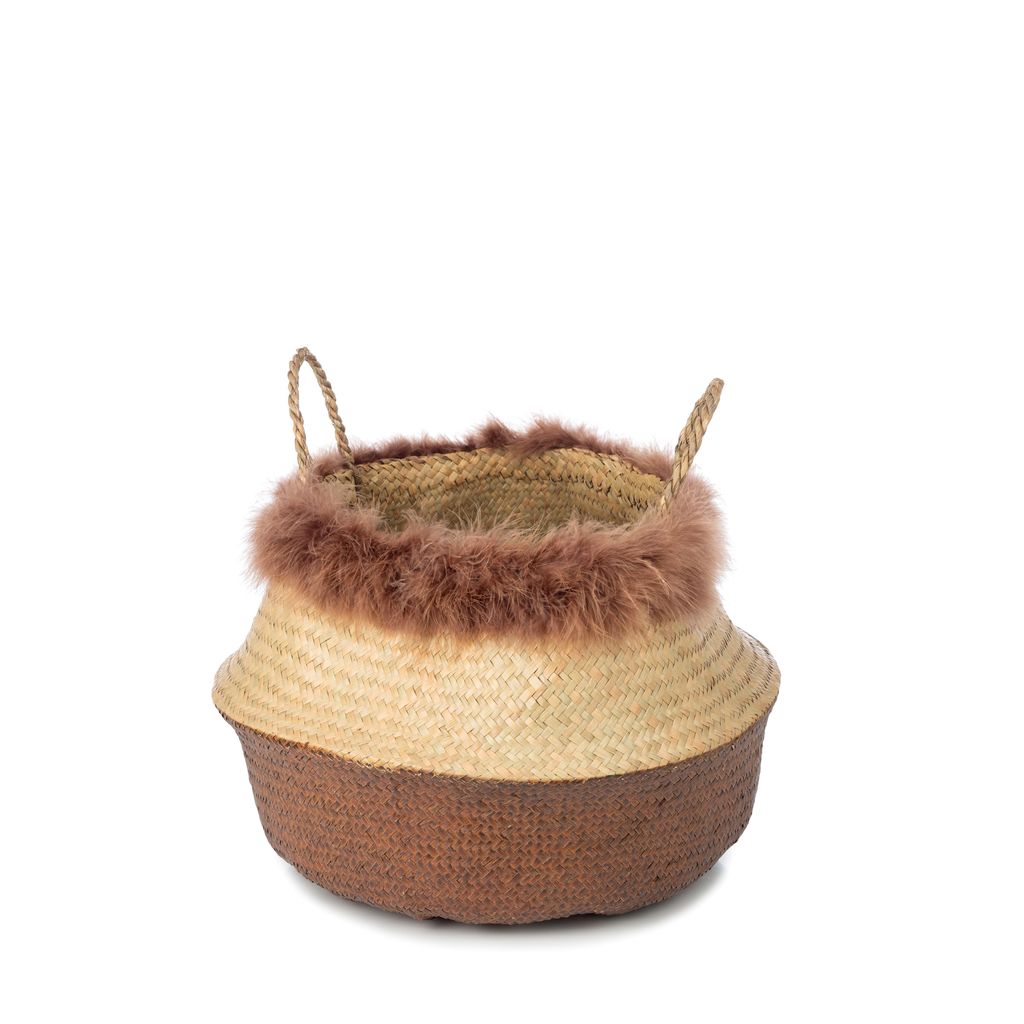 KidsDepot Fera opbergmand zeegras - large/bruin