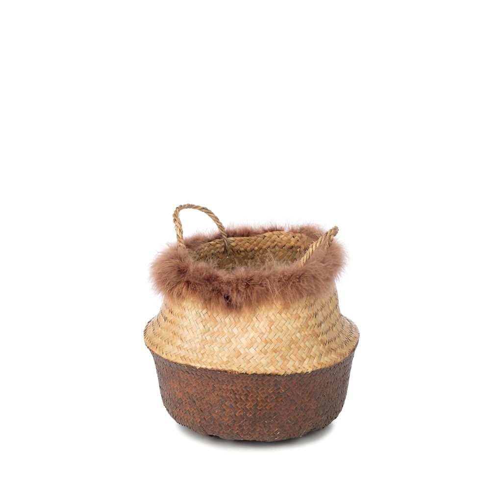 KidsDepot Fera opbergmand zeegras - medium/bruin
