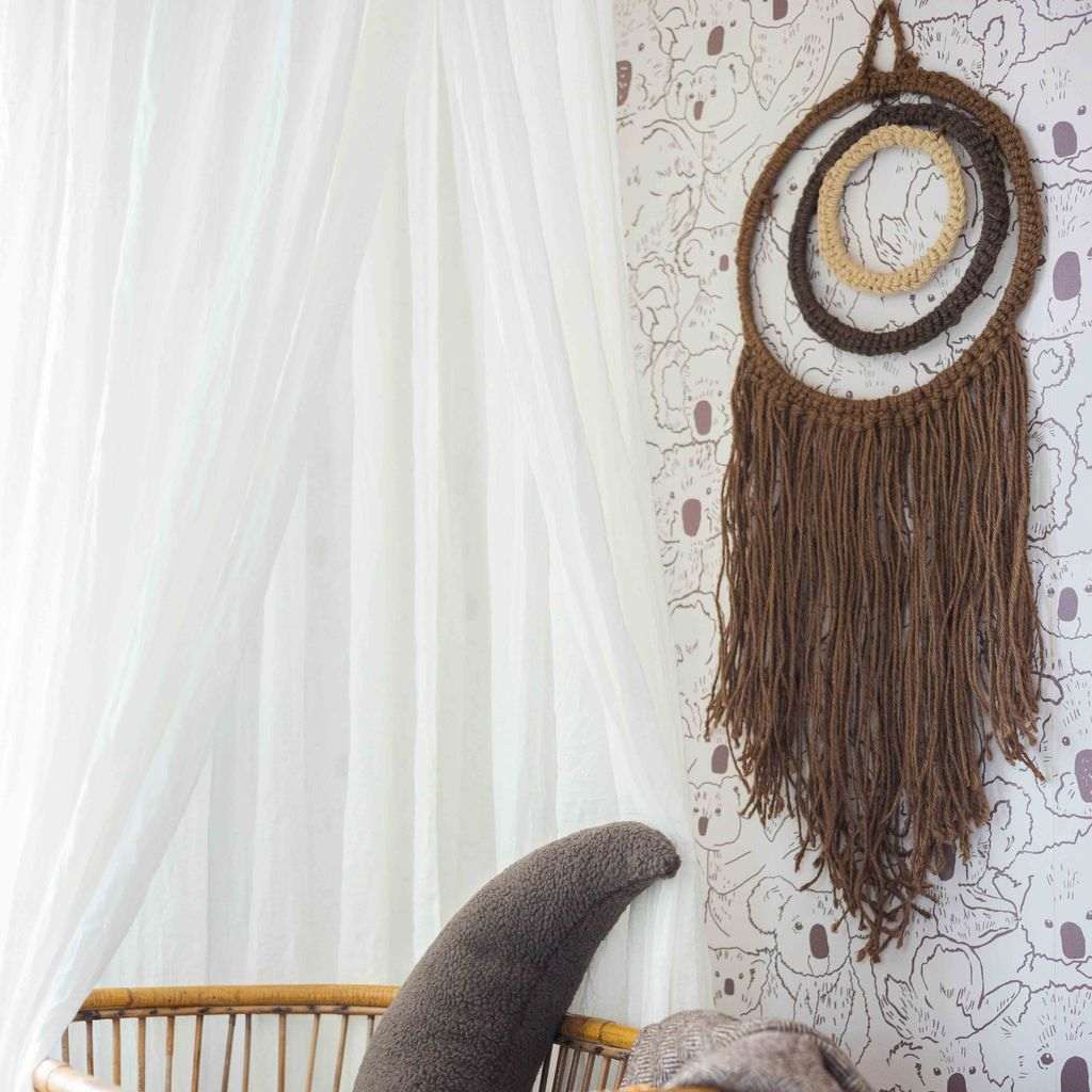 Kidsdepot macramé wandkleed Moya - bruin - Afbeelding 2