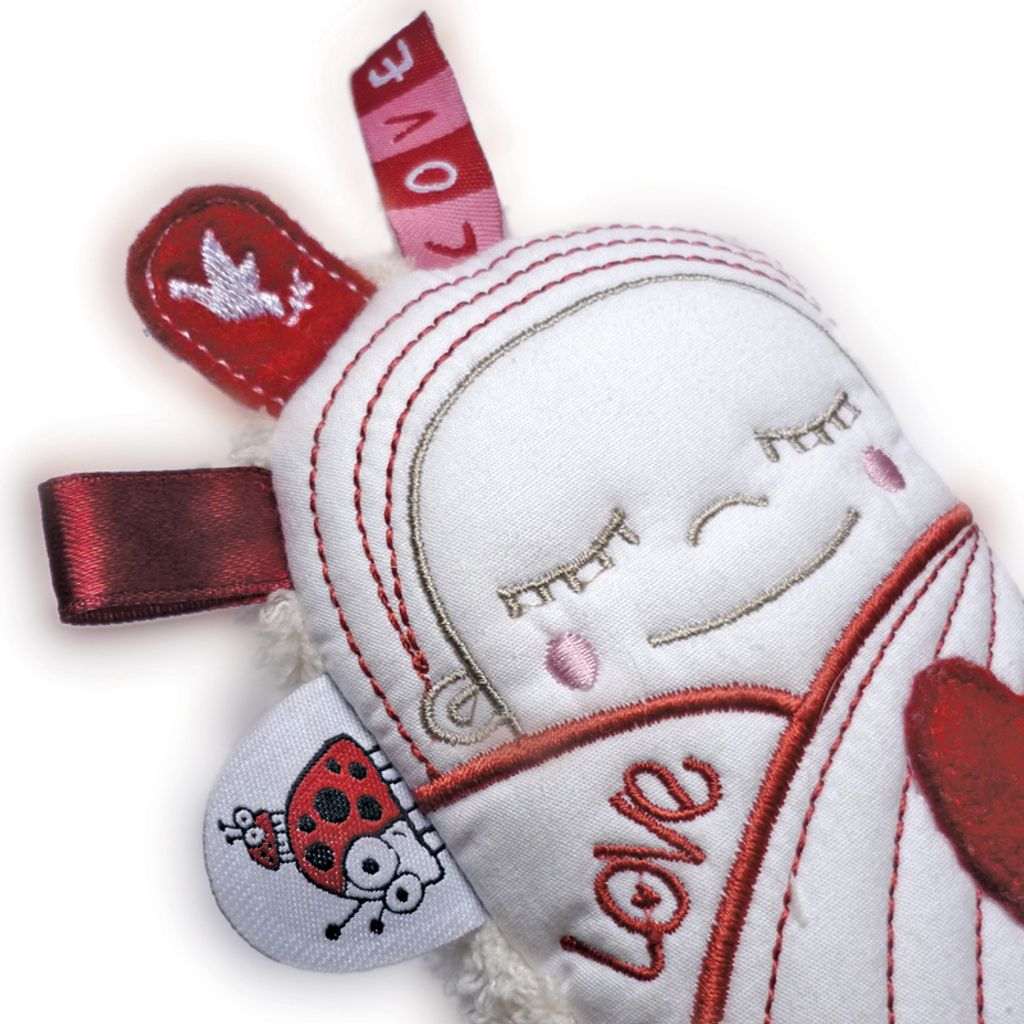 O.B. Designs rammelaar flipity flop bup love - rood - Afbeelding 2