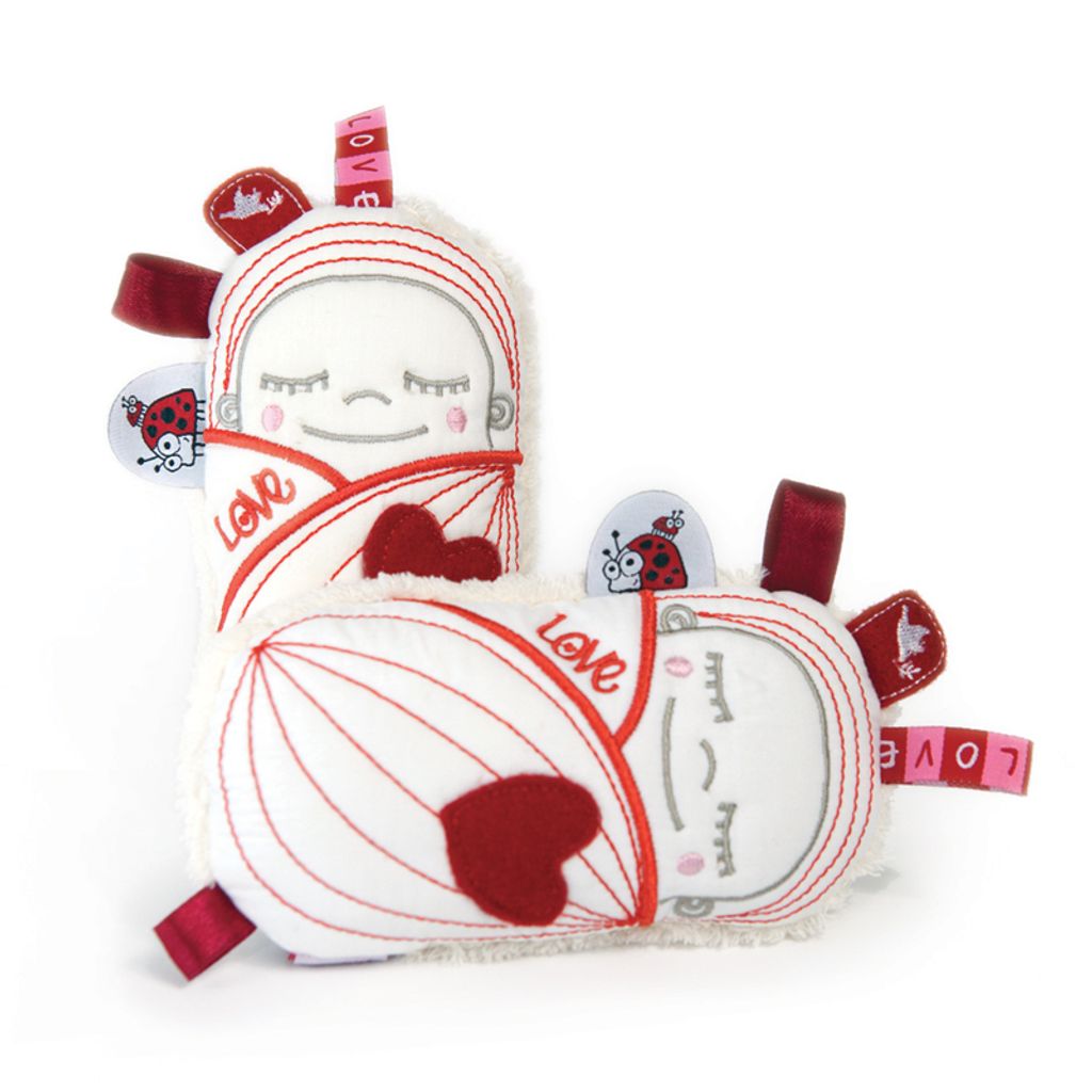 O.B. Designs rammelaar flipity flop bup love - rood - Afbeelding 3