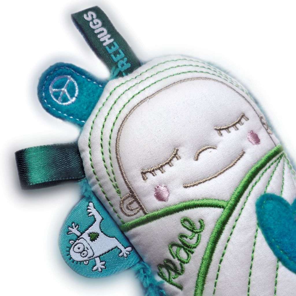O.B. Designs rammelaar flipity flop bup peace - groen - Afbeelding 2