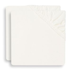Jollein hoeslaken ledikant set van twee 60x120 - wit