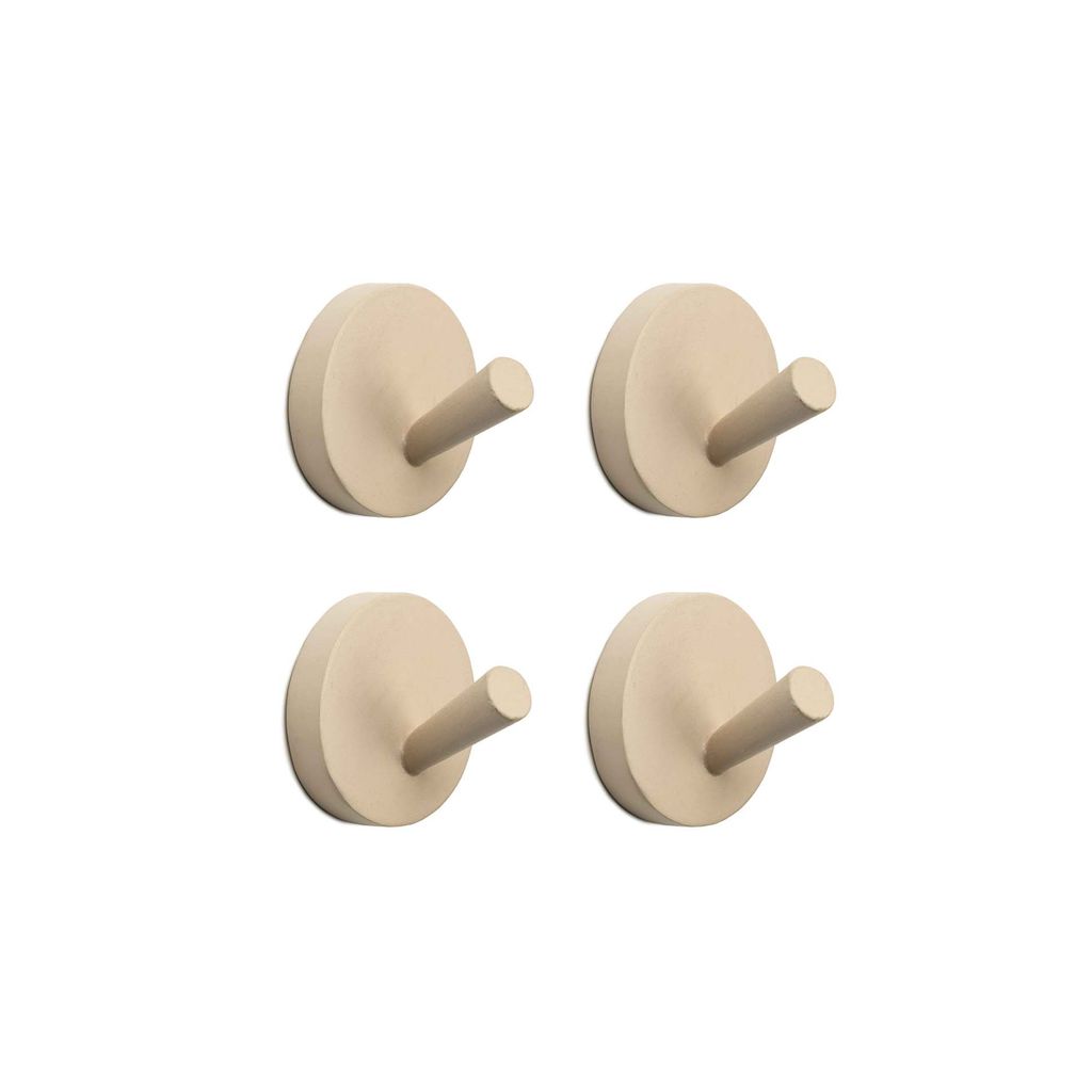 Kidsdepot Xion wandhaakjes set van vier - creme wit