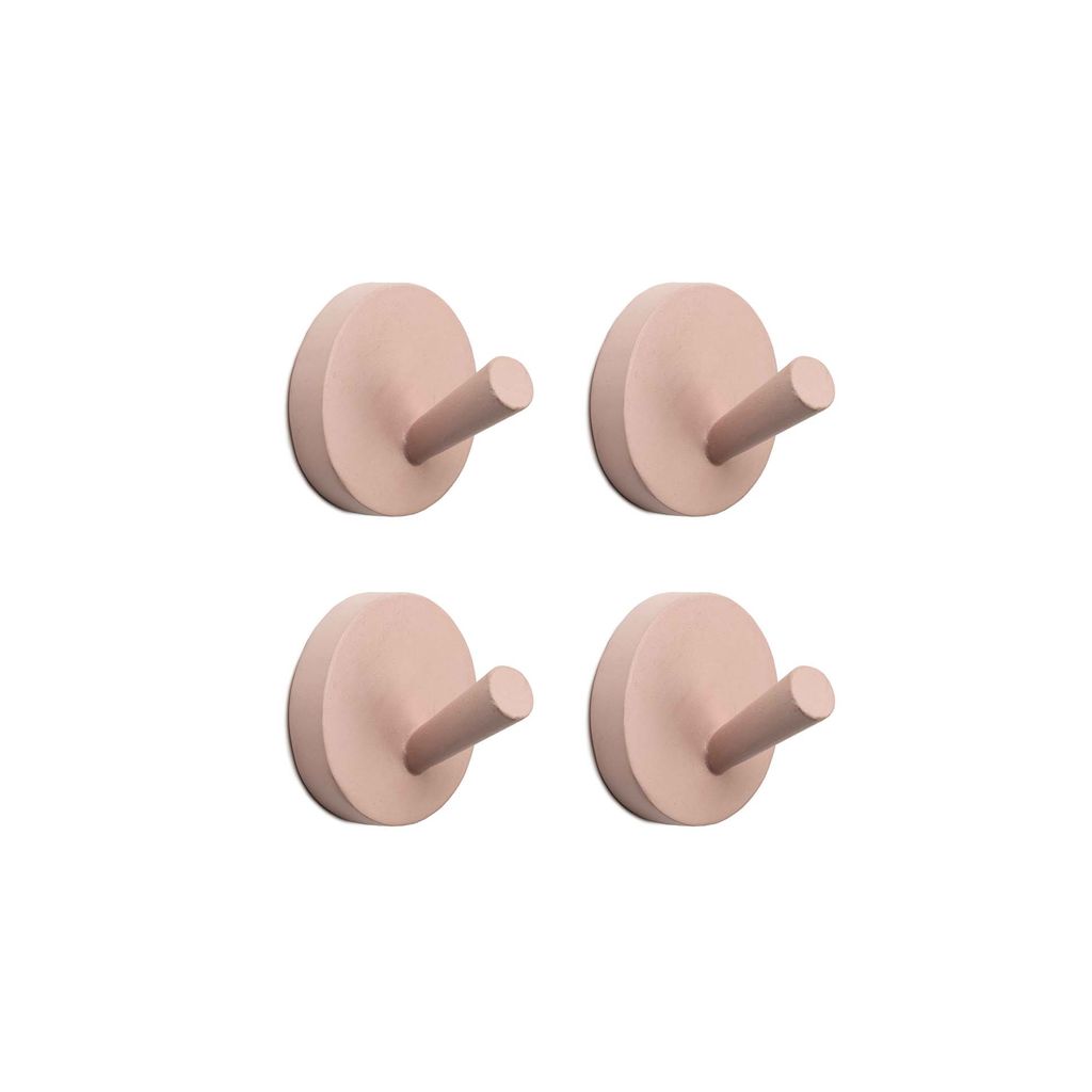 Kidsdepot Xion wandhaakjes set van vier - roze