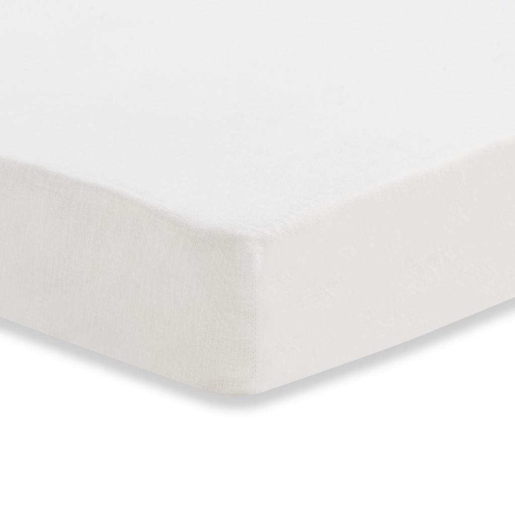 Jollein hoeslaken ledikant katoen 60x120 - wit - Afbeelding 2