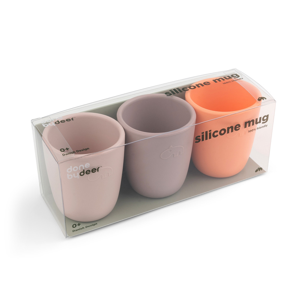 Done by Deer kinderservies kinderbeker mini mug 3 stuks - powder mix - Afbeelding 2