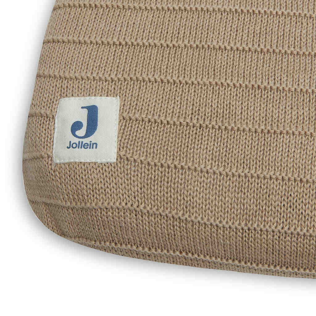 Jollein aankleedkussenhoes gebreid - 75x85 cm / biscuit - Afbeelding 3