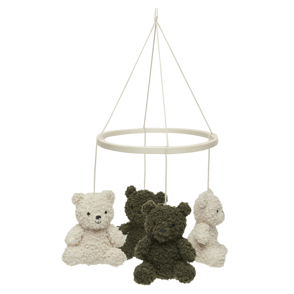 Jollein boxmobiel hanger teddy beer - leaf green/naturel