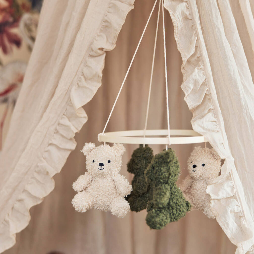 Jollein boxmobiel hanger teddy beer - leaf green/naturel - Afbeelding 4