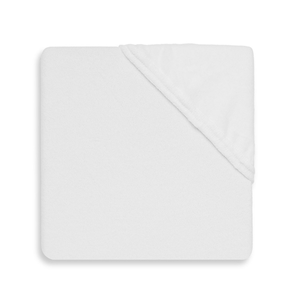Jollein molton hoeslaken ledikant 60x120 - wit
