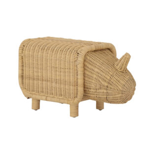 Bloomingville rotan opbergmand/hocker neushoorn Soffe