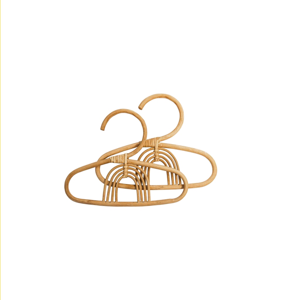 Kidsdepot rotan kinderkledinghangers Rosie set van twee