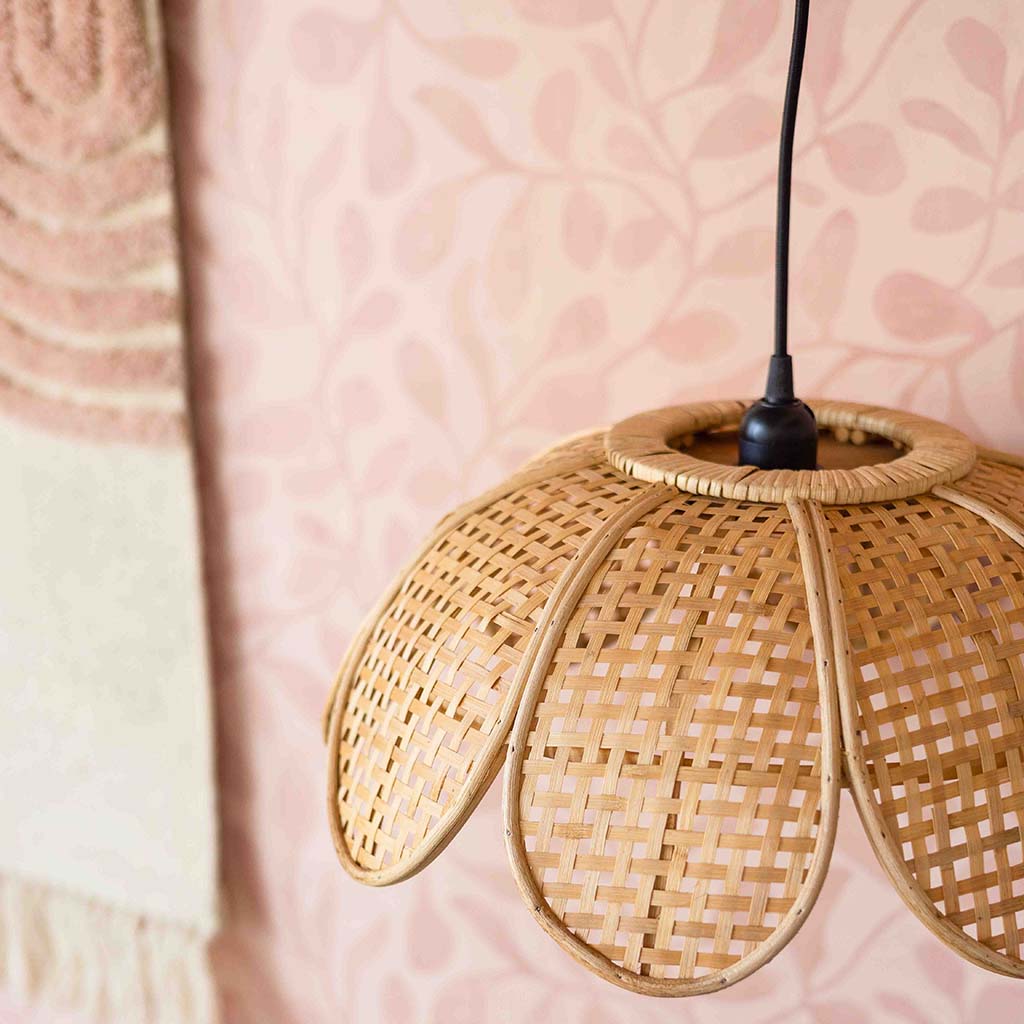 KidsDepot Rotan Fie Hanglamp – Natuurlijke Rotan Kinderhanglamp - Afbeelding 2
