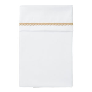 Cottonbaby ledikantlaken broderiekant 120x150 - beige
