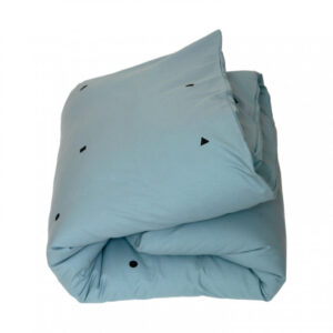 Studio Ditte kinderdekbedovertrek blokken 140x200/60x70 - licht blauw