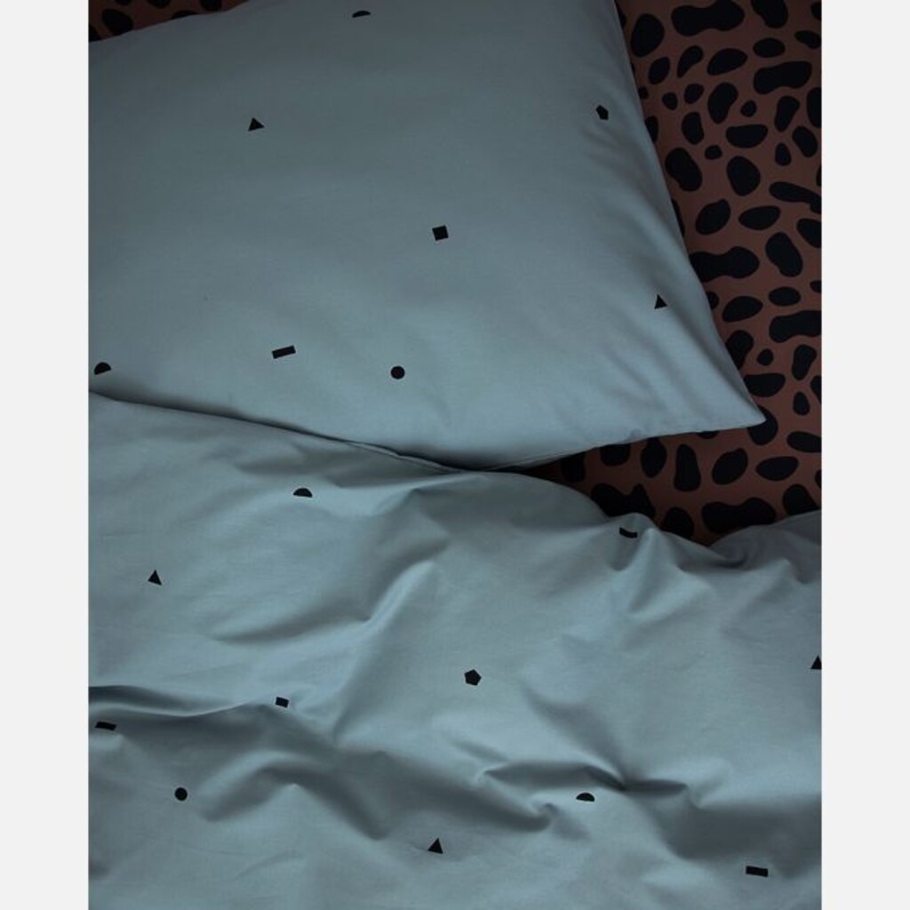 Studio Ditte kinderdekbedovertrek blokken 140x200/60x70 - licht blauw - Afbeelding 3