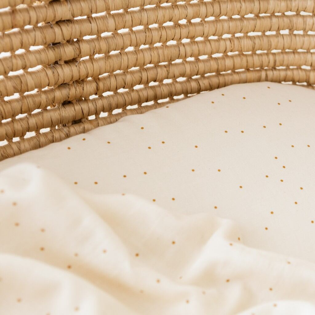 Nobodinoz hoeslaken wieg 40x80 - ginger sweet dots beige - Afbeelding 4