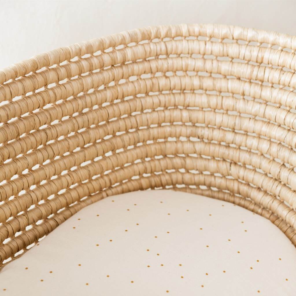 Nobodinoz hoeslaken wieg 40x80 - ginger sweet dots beige - Afbeelding 5