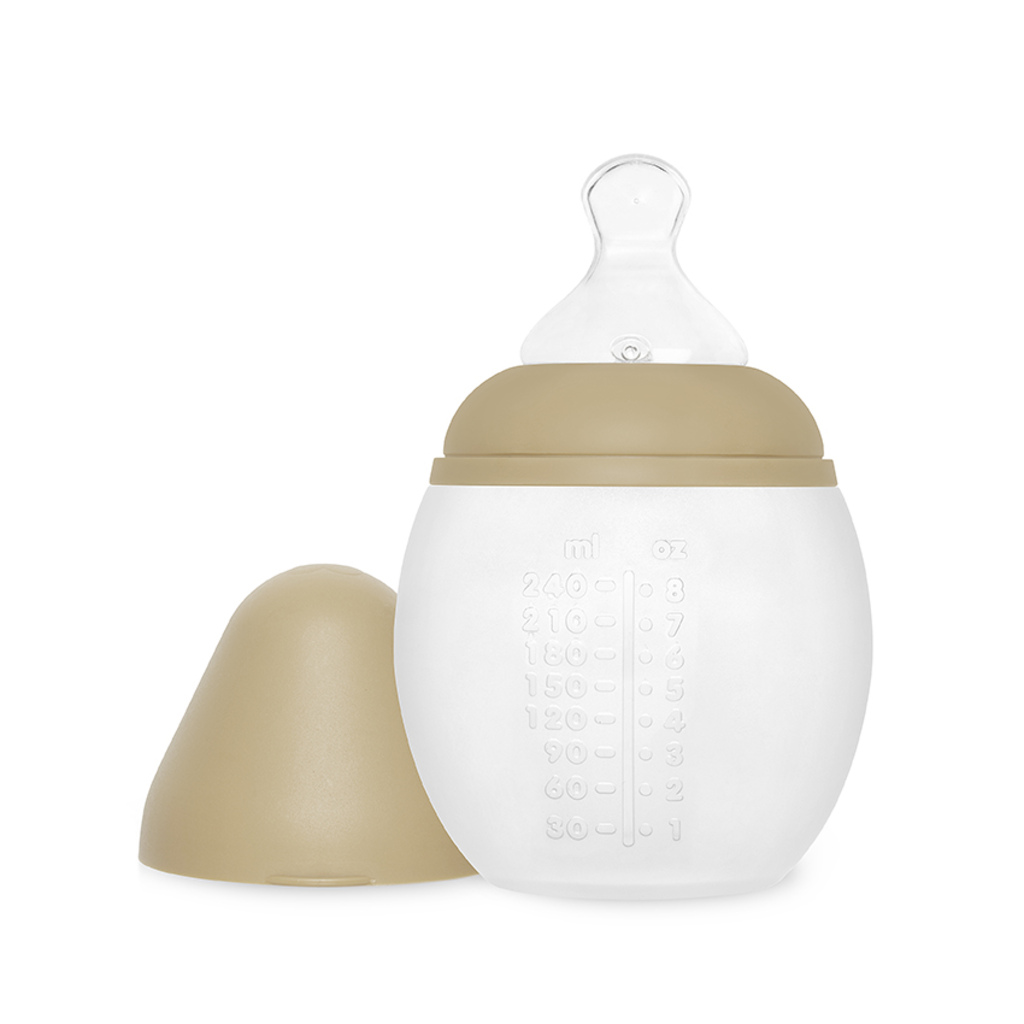 Bib rond babyfles- 240ml / bruin