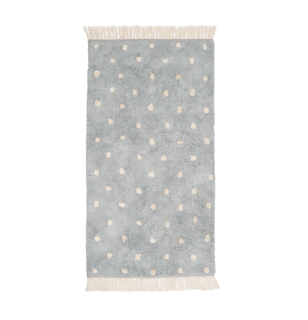kidsdepot vloerkleed voor babykamer rechthoekig hiske - blauw