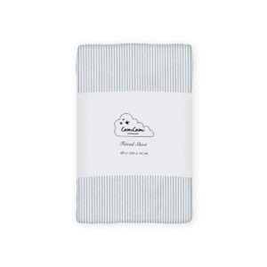 Cam Cam hoeslaken met print strepen 60x120 - classic stripes blue