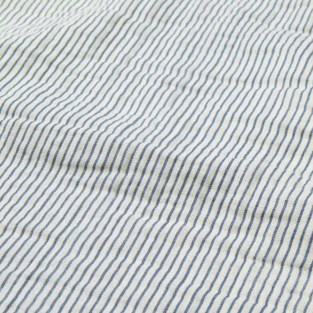 Cam Cam wiegdeken zomer hydrofiel 100x100 - classic stripes blue/blauw - Afbeelding 2