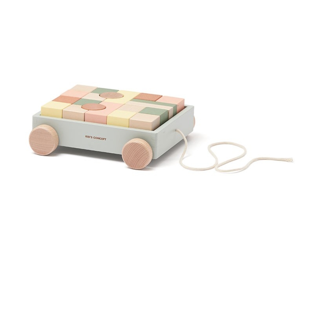 Kids Concept blokkenkar Edvin - groen