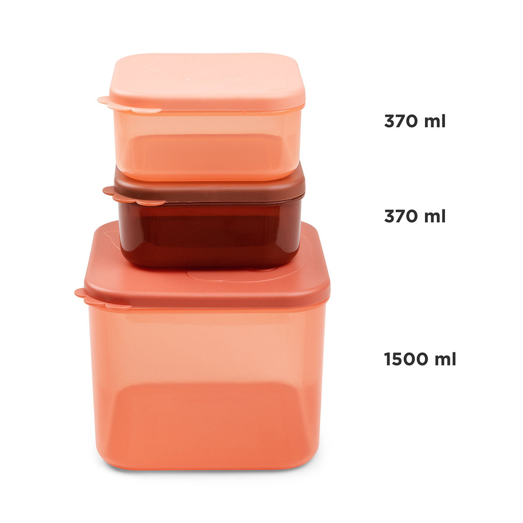 Done by Deer bewaarbakjes Elphee set van drie - rood - Afbeelding 3