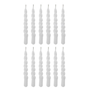 Bloomingville verjaardagskaarsen 12 stuks twisted - wit