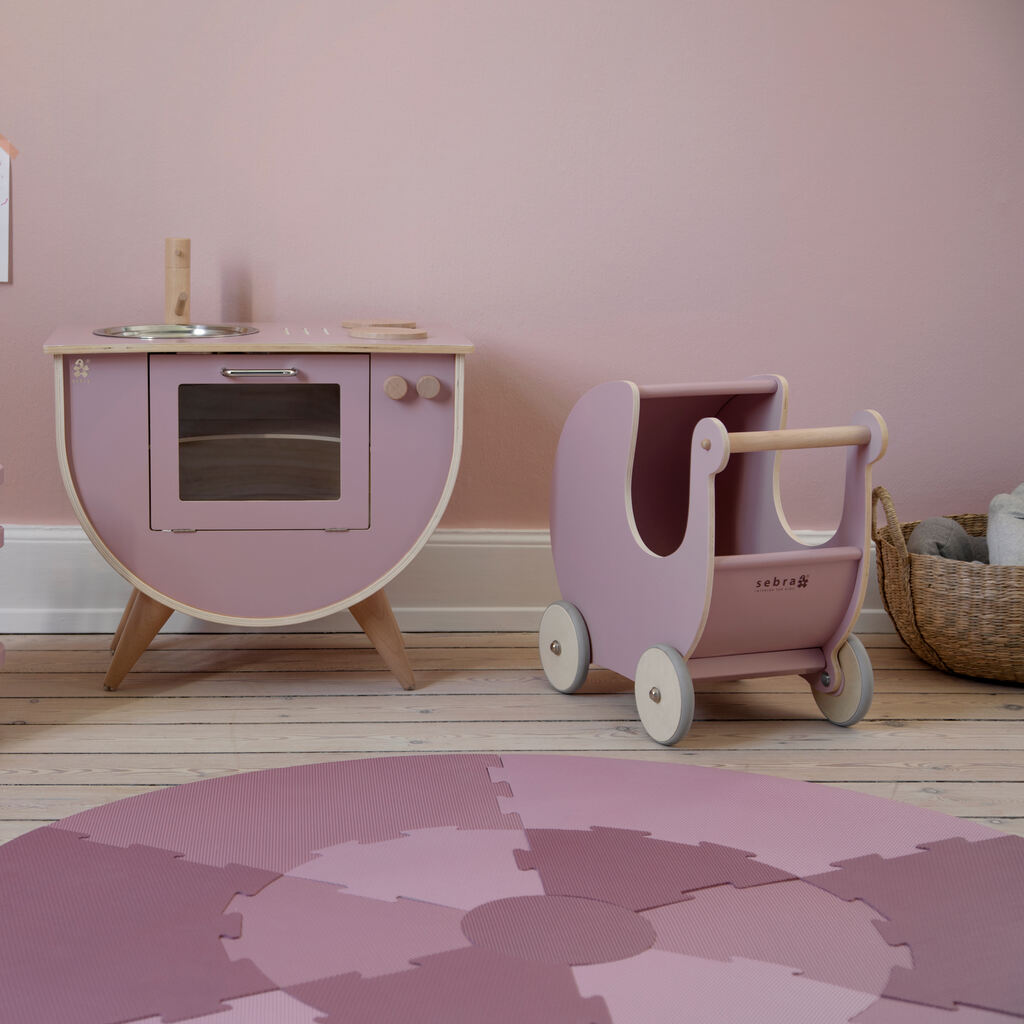 Sebra foam puzzelmat - 122 cm - roze - Afbeelding 2