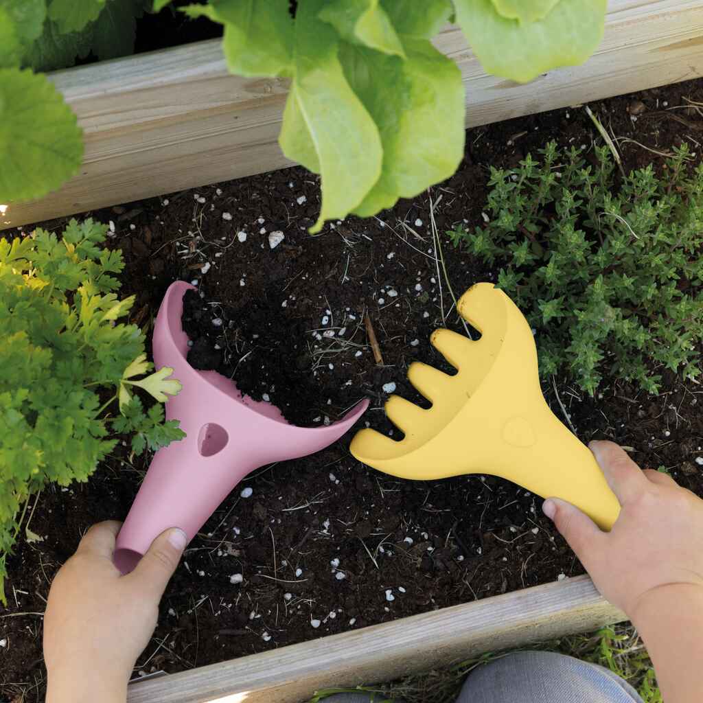 Quut Cooke – 3-in-1 Strandspielzeug (Schaufel, Sieb, Rechen) In Gelb