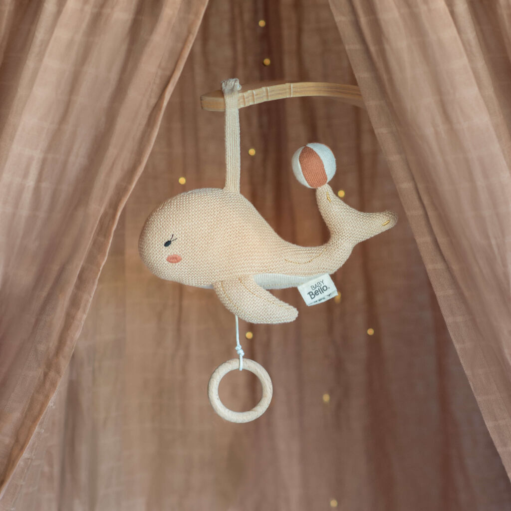 Baby Bello muziekhanger wally walvis - beige - Afbeelding 2