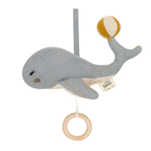 Baby Bello muziekhanger wally walvis - blauw