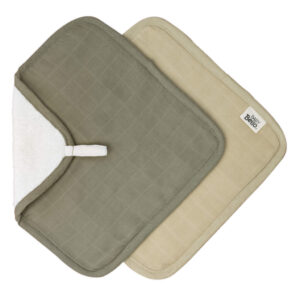 Baby Bello washandjes set van twee - dusty olive / groen