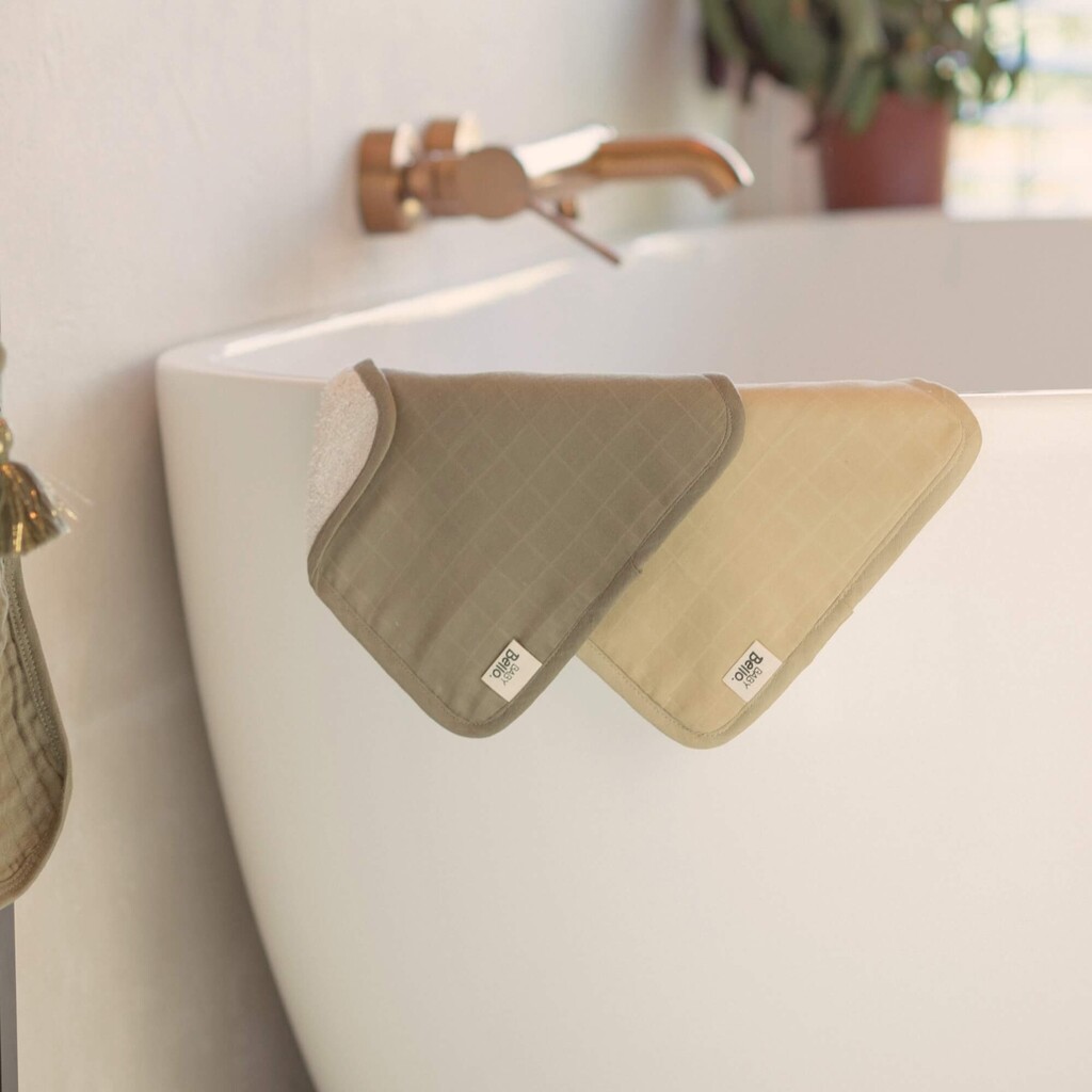 Baby Bello washandjes set van twee - dusty olive / groen - Afbeelding 3