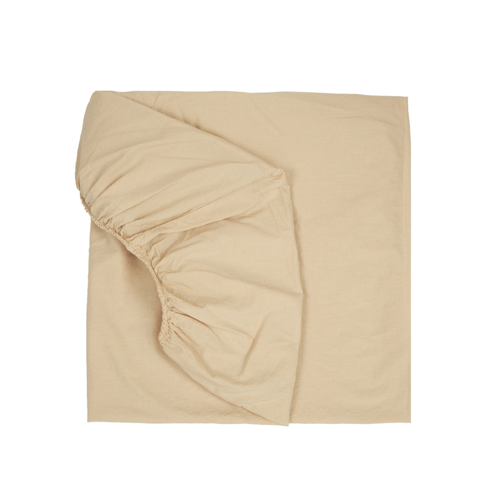 Nobodinoz hoeslaken ledikant wabi sabi 70x140 - beige