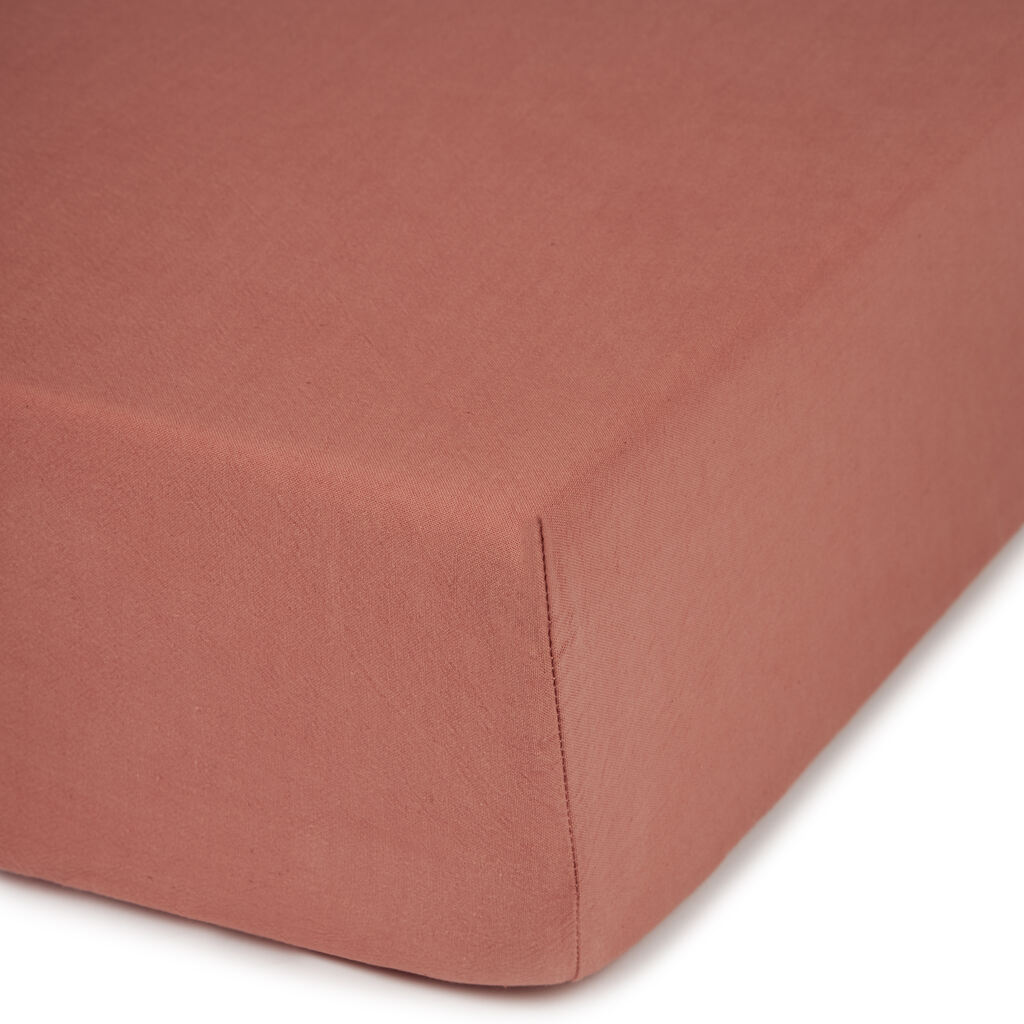 Nobodinoz hoeslaken ledikant wabi sabi 70x140 - roze - Afbeelding 2