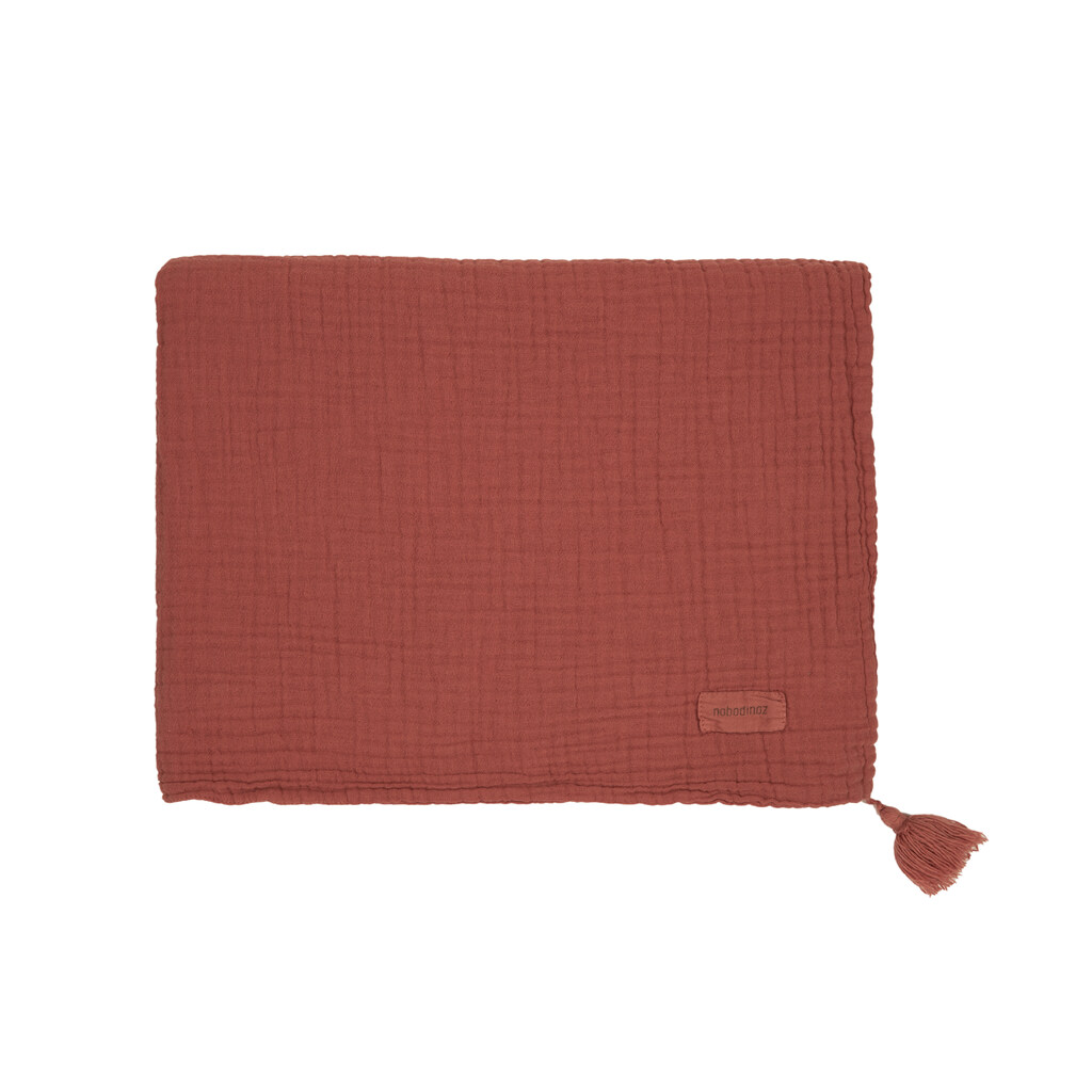 Nobodinoz wiegdeken wabi sabi 65x100 - roze - Afbeelding 2