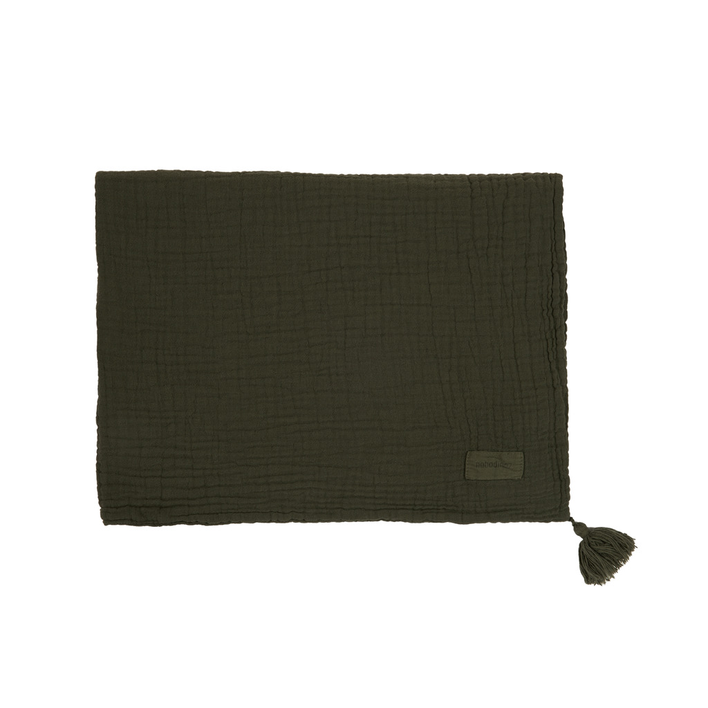 Nobodinoz wiegdeken wabi sabi 65x100 - groen - Afbeelding 2