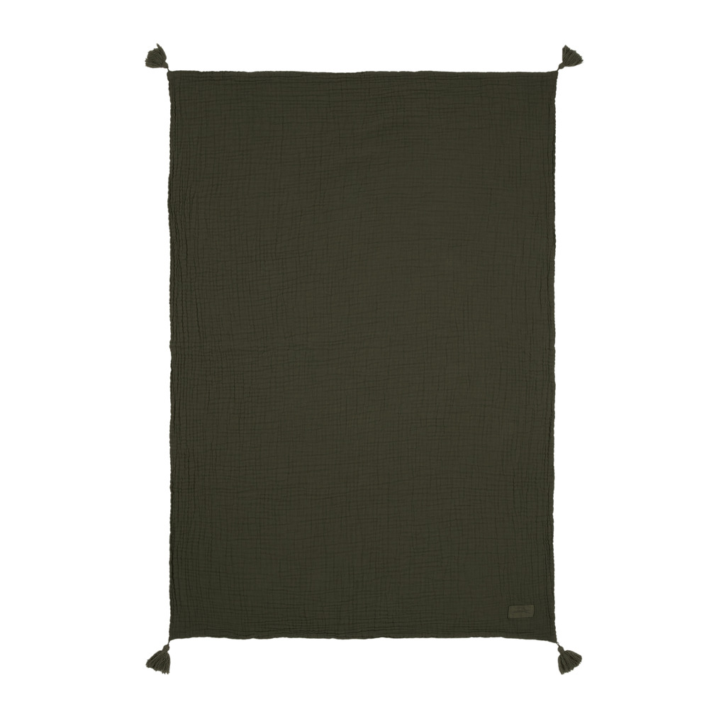 Nobodinoz wiegdeken wabi sabi 65x100 - groen