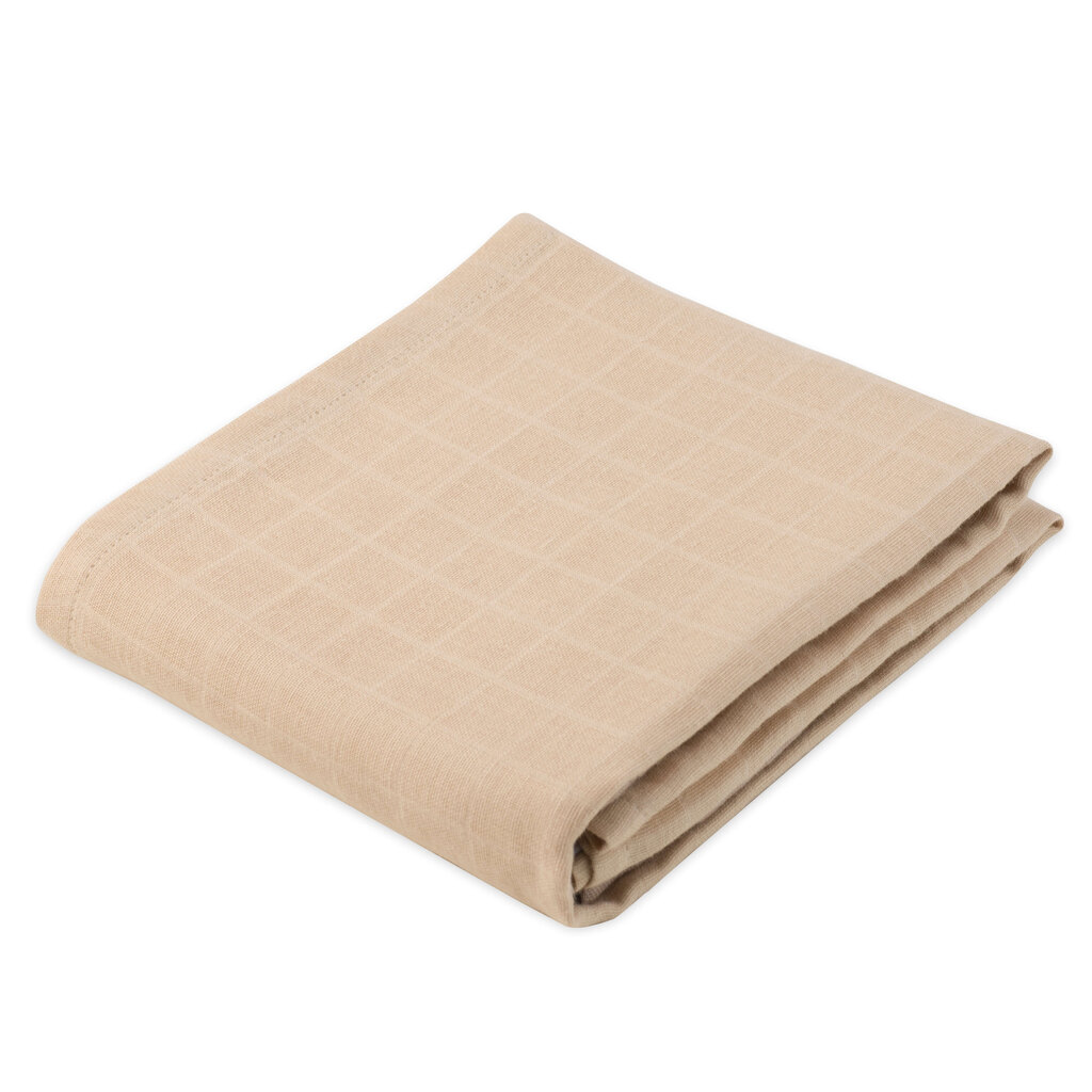 Baby Bello hydrofiele doek 65x65 - toasted almond / roze