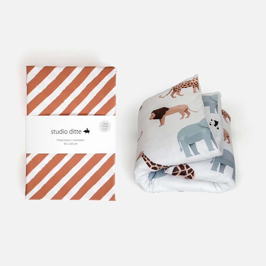 Studio Ditte kinderdekbedovertrek safari 140x200/70x60 - licht grijs - Afbeelding 10