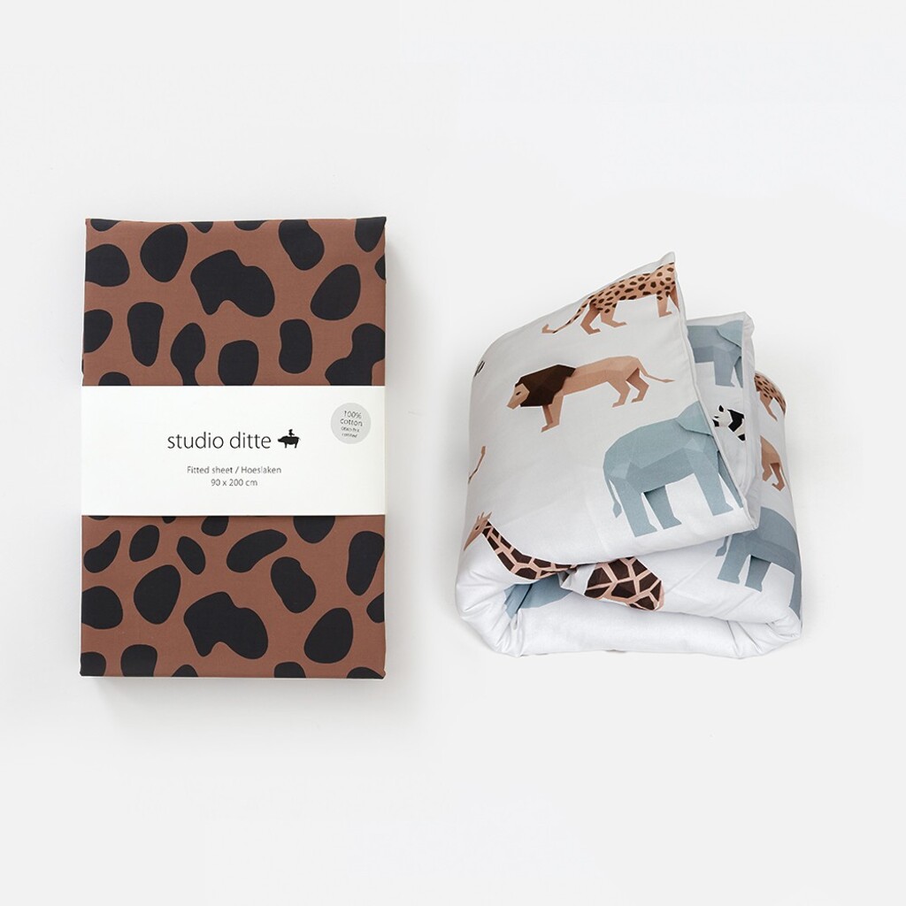 Studio Ditte kinderdekbedovertrek safari 140x200/70x60 - licht grijs - Afbeelding 11